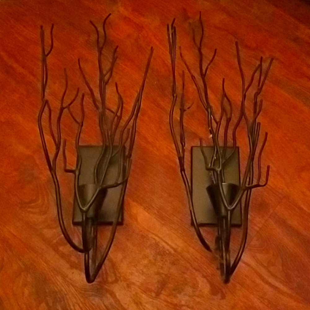 Partylite wall hanging candle stick holders